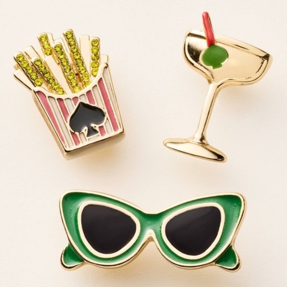 kate spade Accessories - Kate Spade NY X Target 3pk Mixed Novelty French Fry Sunglasses Martini Pin Set